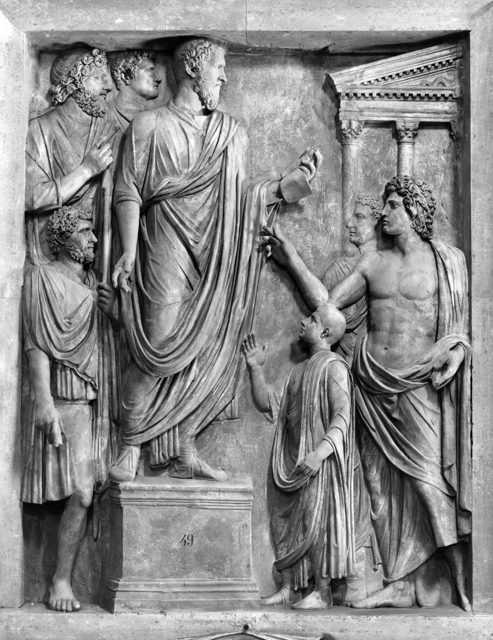 Marcus Aurelius houdt een toespraak op het Forum, of Hadrianus houdt een grafrede voor Sabine door Roman Roman