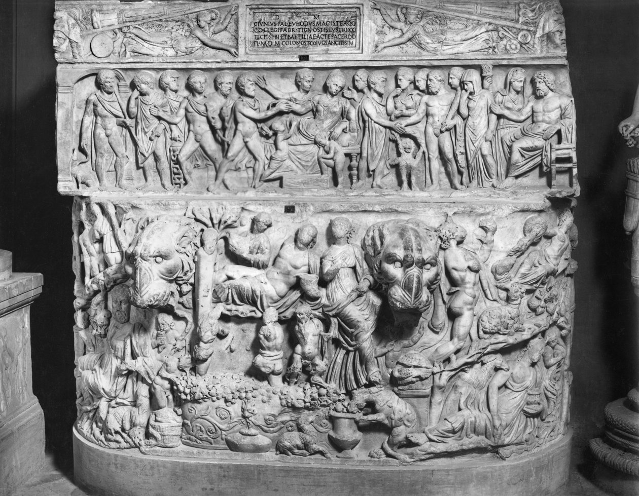 Sarcophagus met de dood van Alcestis door Roman Roman