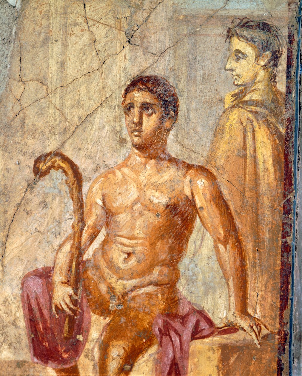 Selene en Endymion, fresco uit Huis van de Eeuwfeest, Pompeii, Campania, Romeinse Beschaving door Roman Roman