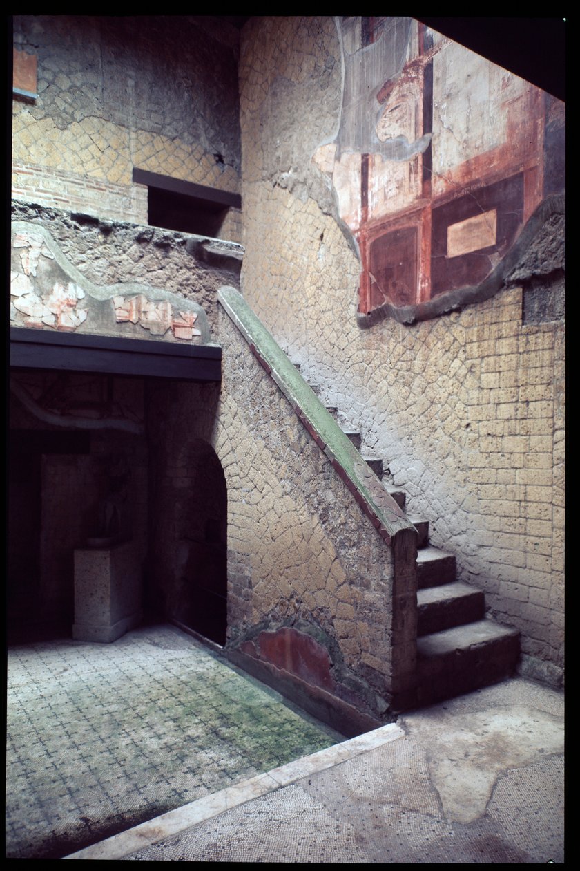 Uitzicht op de casa del Bel Cortile, 5e eeuw v.Chr.-1e eeuw n.Chr. door Roman Roman