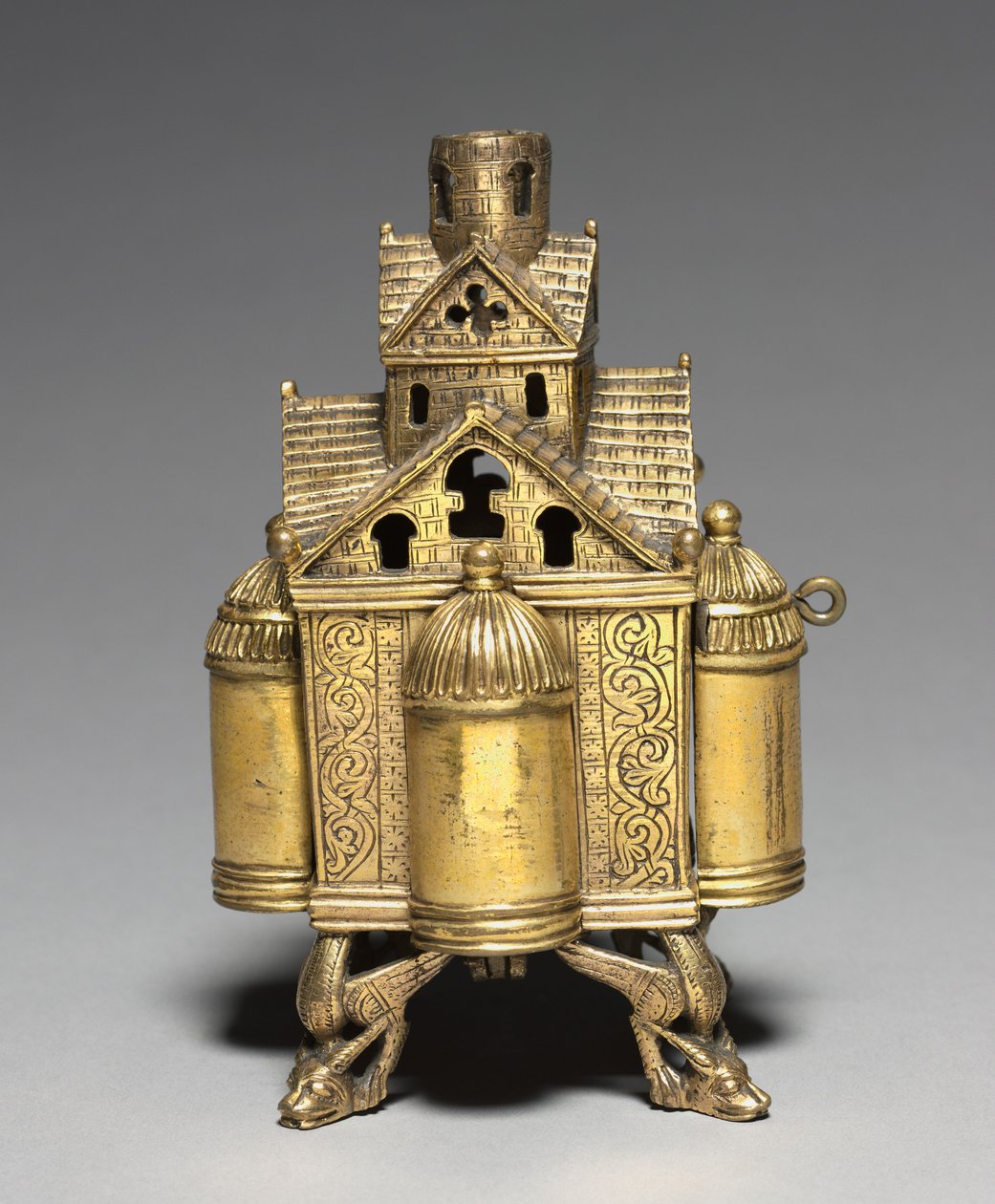 Wierookbrander en standaard voor een altaarkruis, 1150-1175 door Romanesque