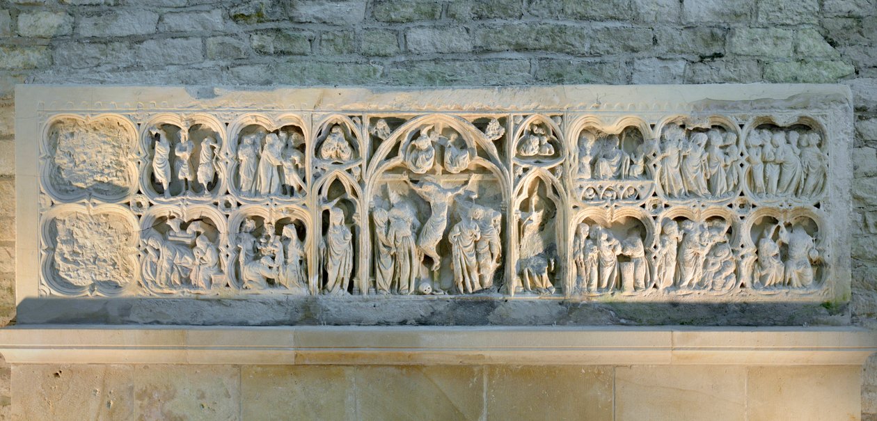 Romaans kunst: altaarstuk dat verschillende scènes uit het Evangelie voorstelt door Romanesque