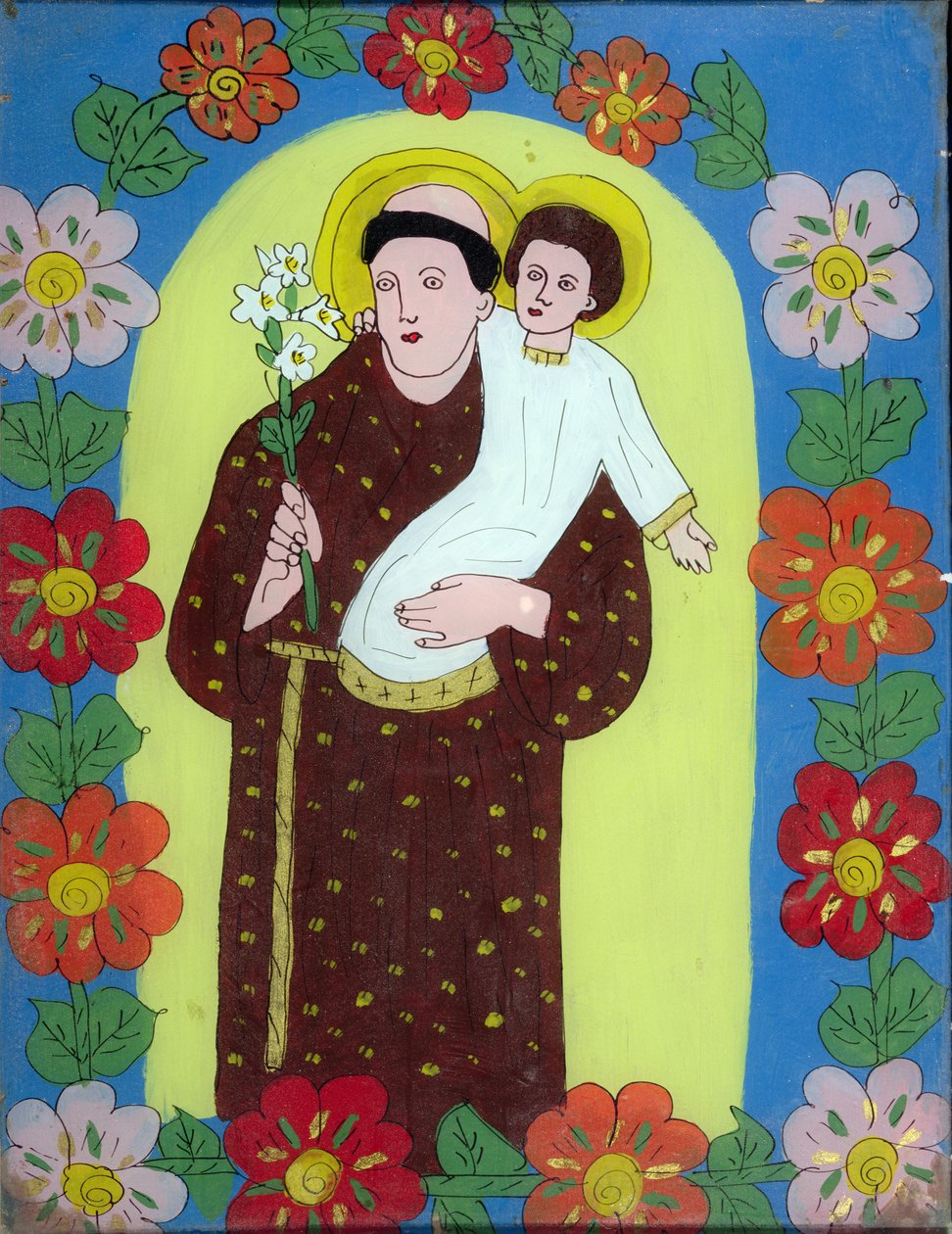 St. Antonius van Padua (1195-1231) uit Transsylvanië, 1950-80 door Romanian School