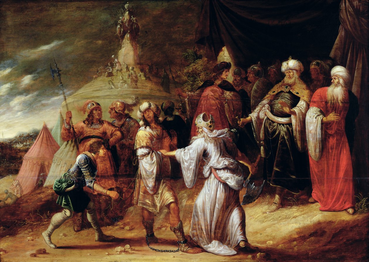 Samuel Doodt Agag, Koning van de Amalekieten door Rombout van Troyen