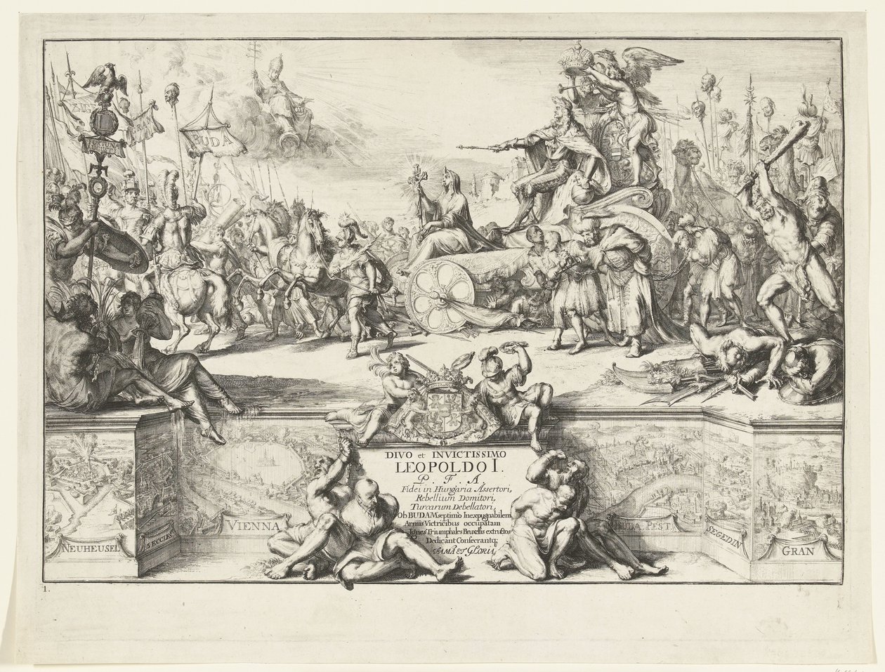 Allegorie op de overwinningen van Leopold I door Romeyn de Hooghe