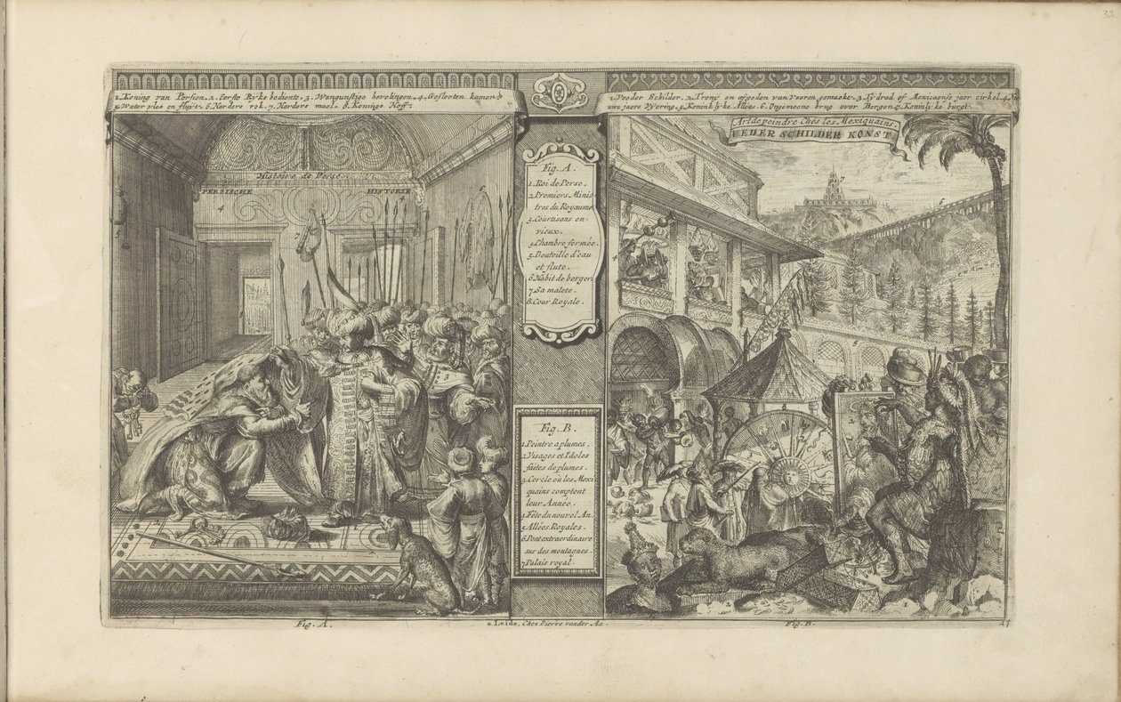 Historie van een rijksbediende in Perzië; Tijd bij de Mexicanen door Romeyn de Hooghe