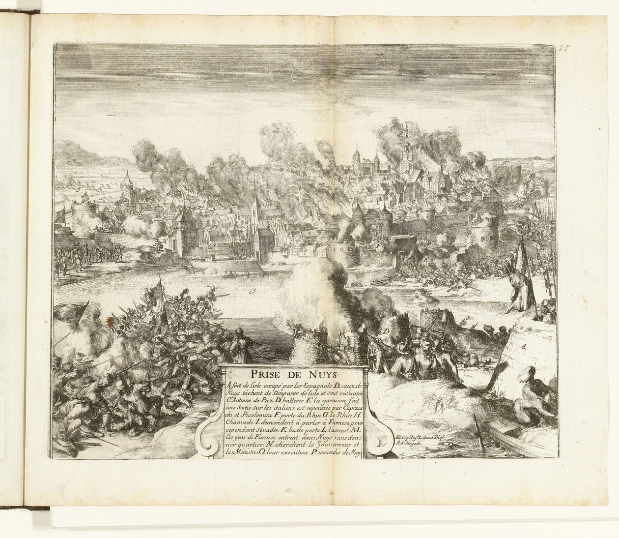 Inname en plundering van Neuss, 1586 door Romeyn de Hooghe