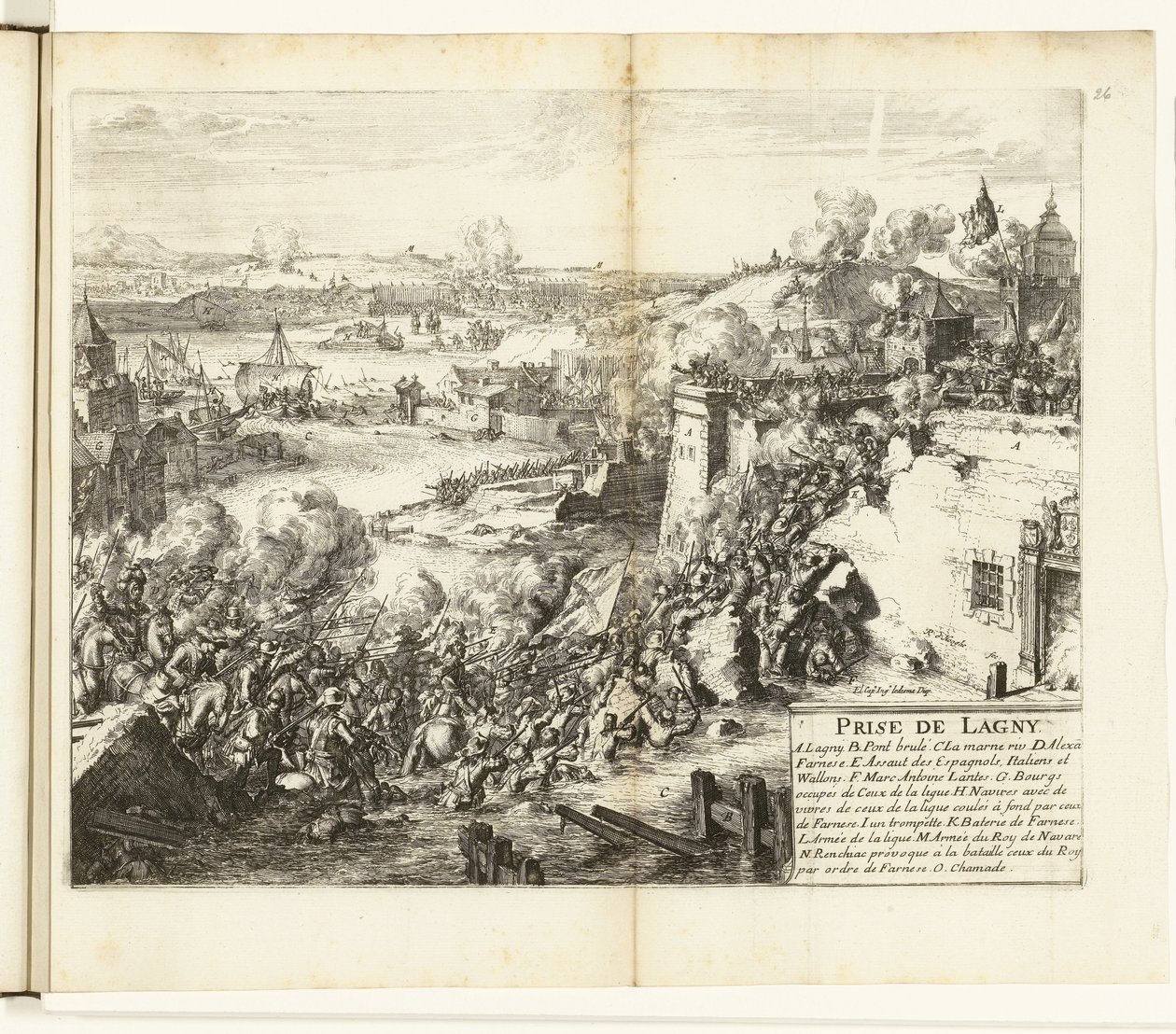 Inname van Lagny, 1589-1590 door Romeyn de Hooghe