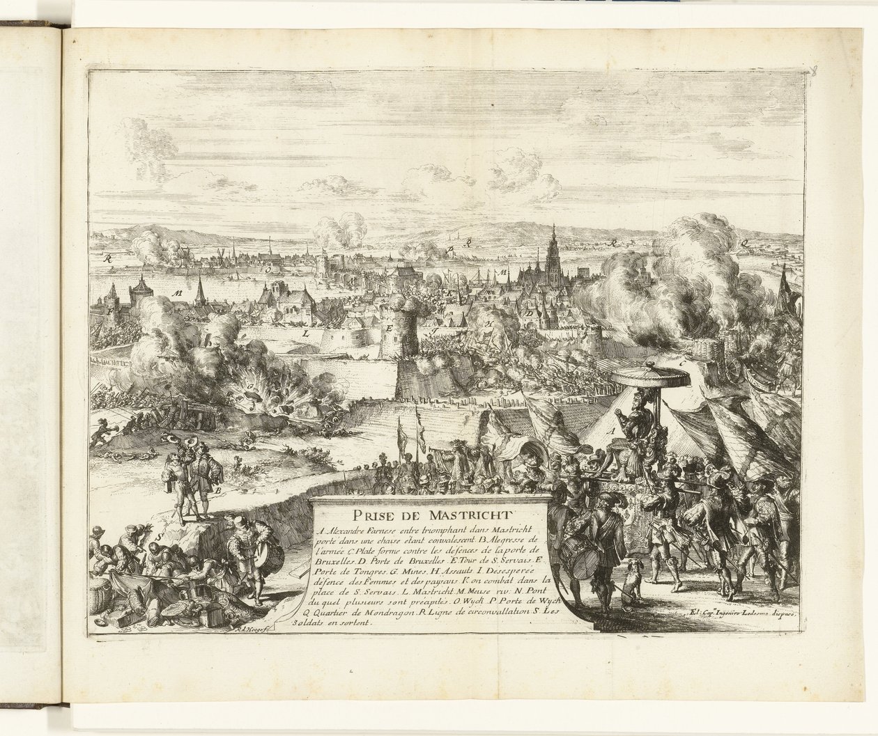 Inname van Maastricht door de hertog van Parma, 1579 door Romeyn de Hooghe
