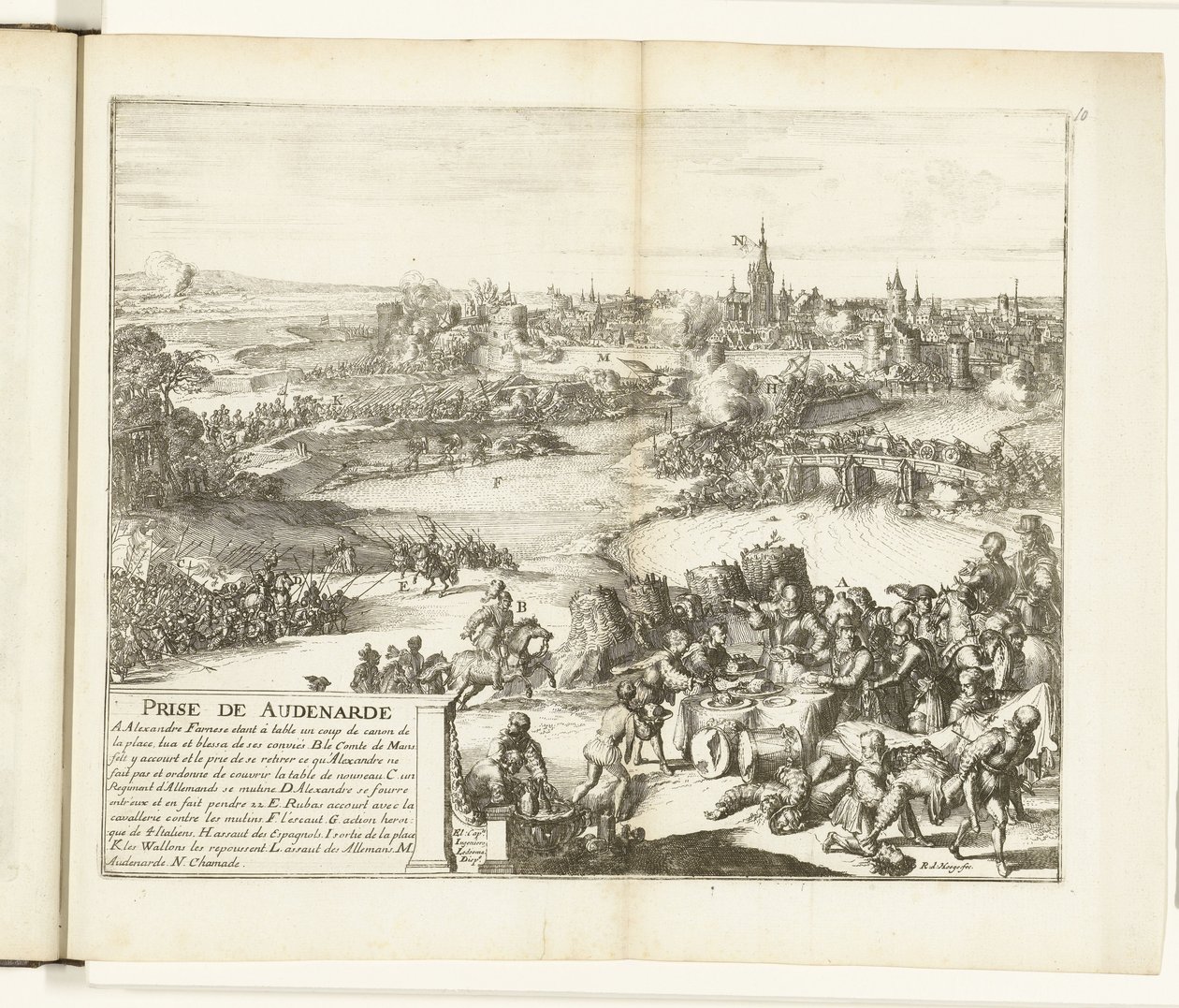 Inname van Oudenaarde, 1582 door Romeyn de Hooghe