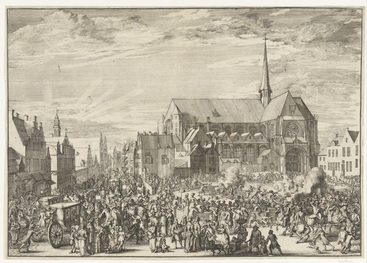 Intocht van Leopold I in Brussel, 1686 door Romeyn de Hooghe