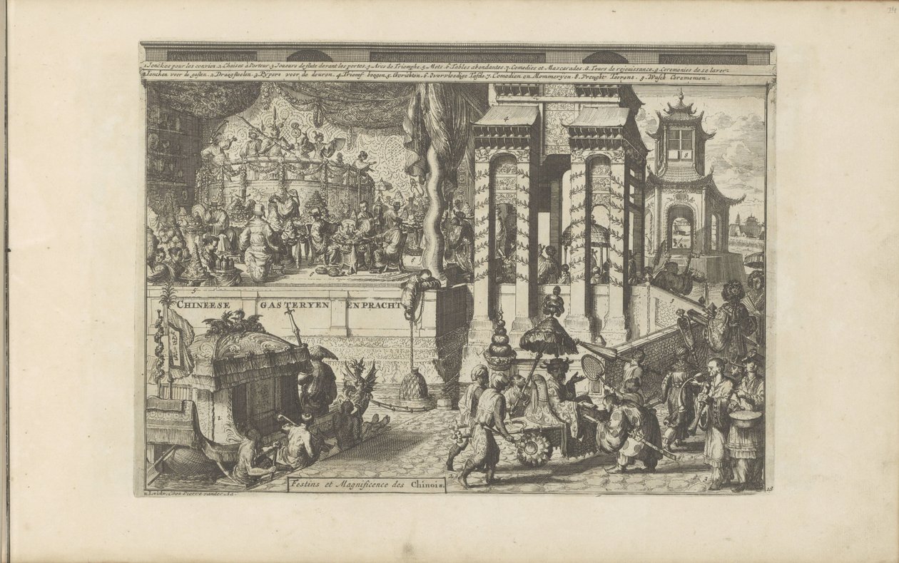 Ontvangstceremonie bij de Chinezen door Romeyn de Hooghe