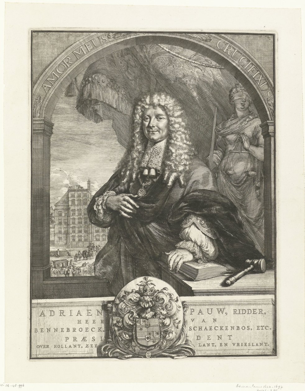 Portret van Adriaen Pauw door Romeyn de Hooghe