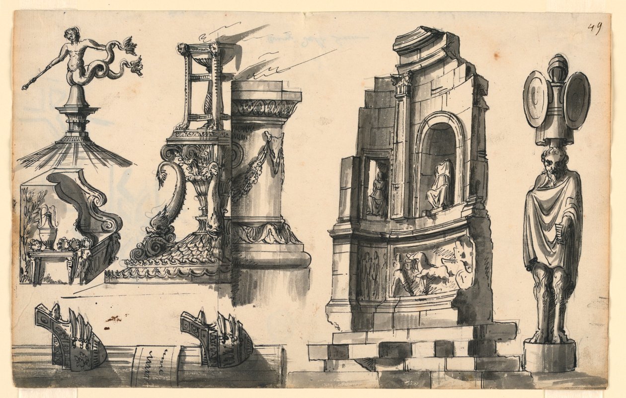 Architectonische Details in Klassieke en Pseudo-Klassieke Stijl door Romolo Achille Liverani