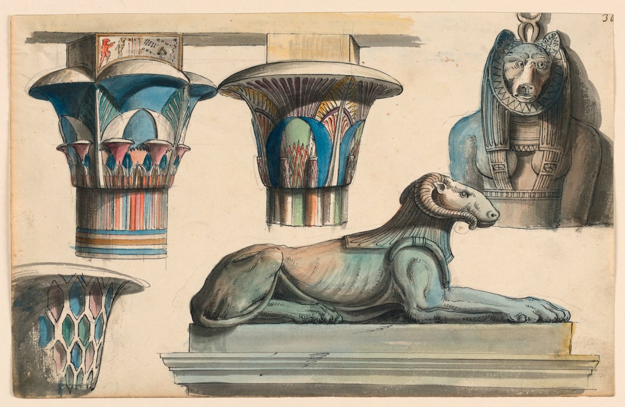 Egyptische antiquiteiten door Romolo Achille Liverani