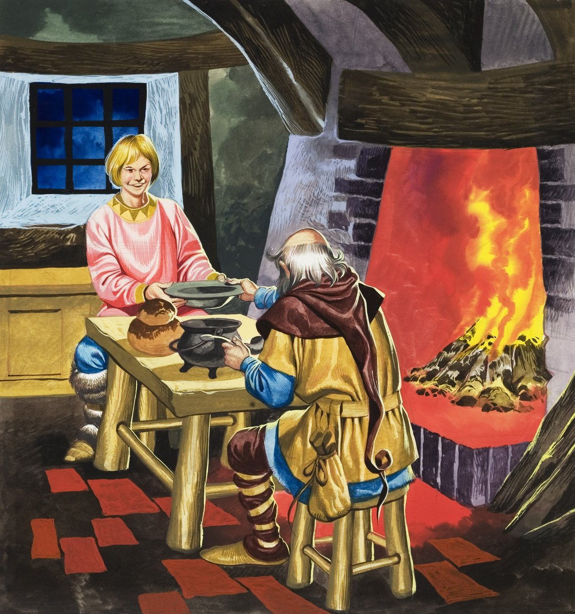 Sprookje (gouache op papier) door Ron Embleton