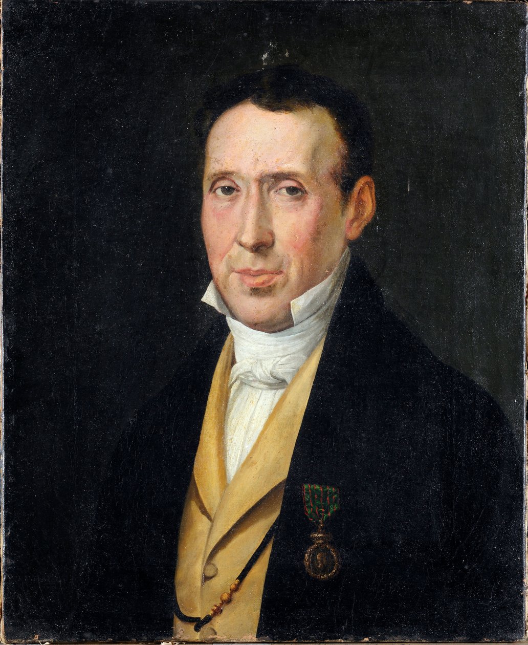 Portret van Andrea de Marchi da Recco Schilderij door Rosa Carrea Bacigalupo (1794-1854) Genua, Galleria d