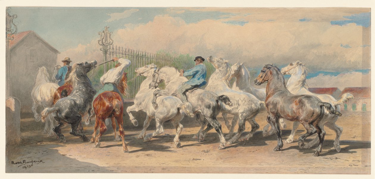 Terug van de paardenmarkt door Rosa Bonheur