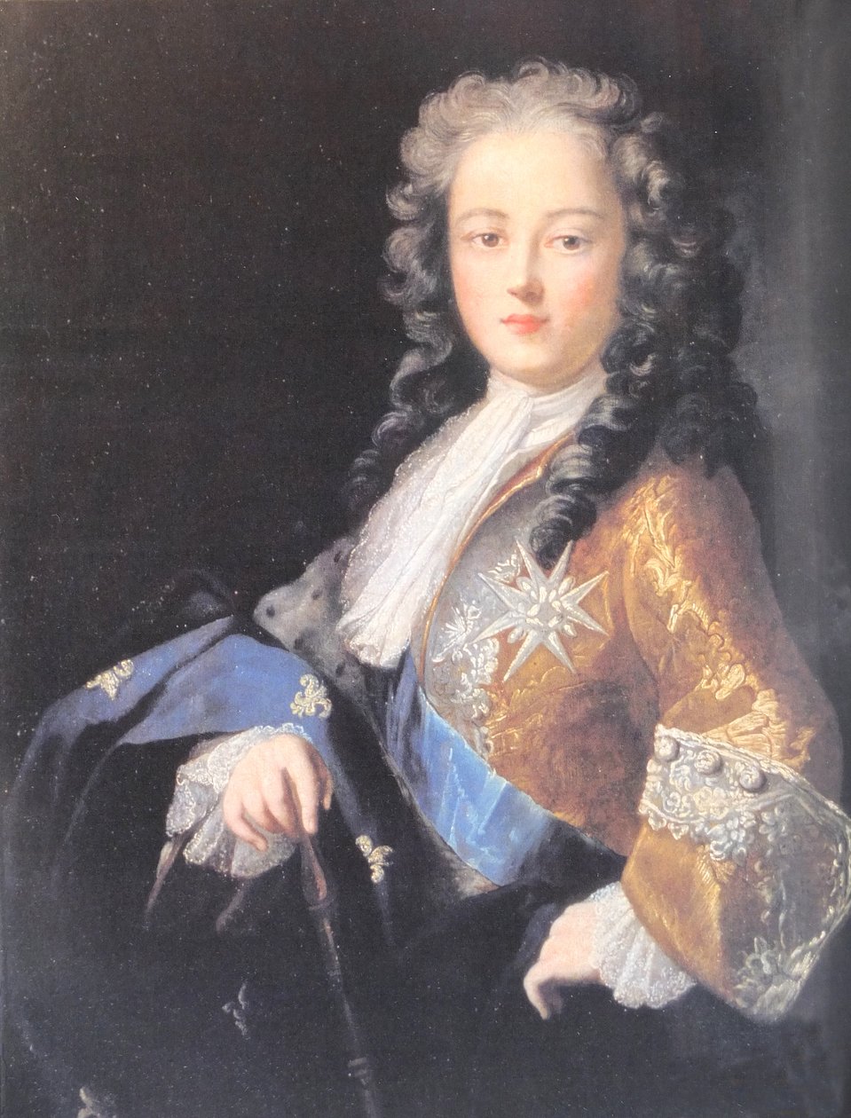 Portret van Lodewijk XV, koning van Frankrijk (1710-1774), afgebeeld als jongeman door Rosalba Carriera
