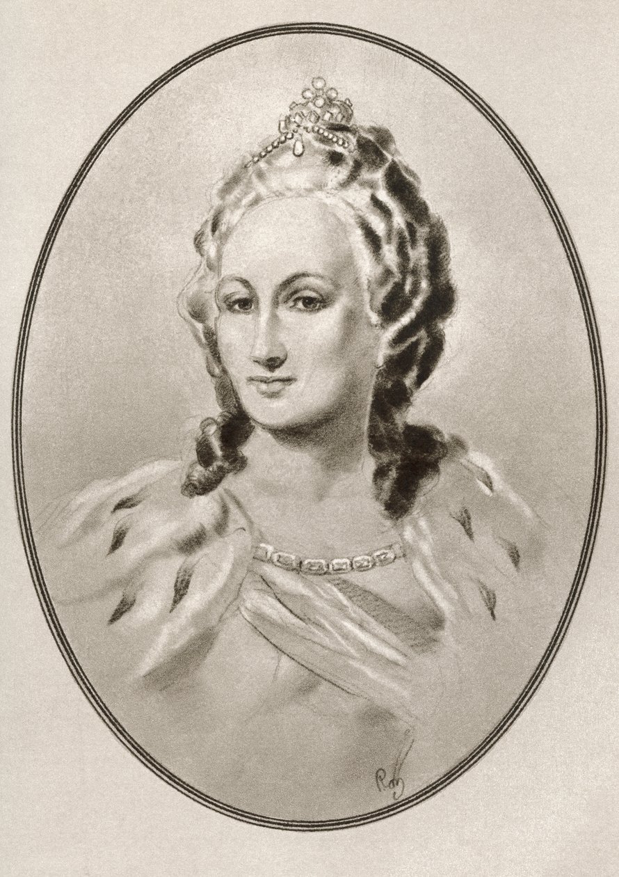 Catharina II, uit Levensbiografieën van beroemde heersers door Ross Gordon