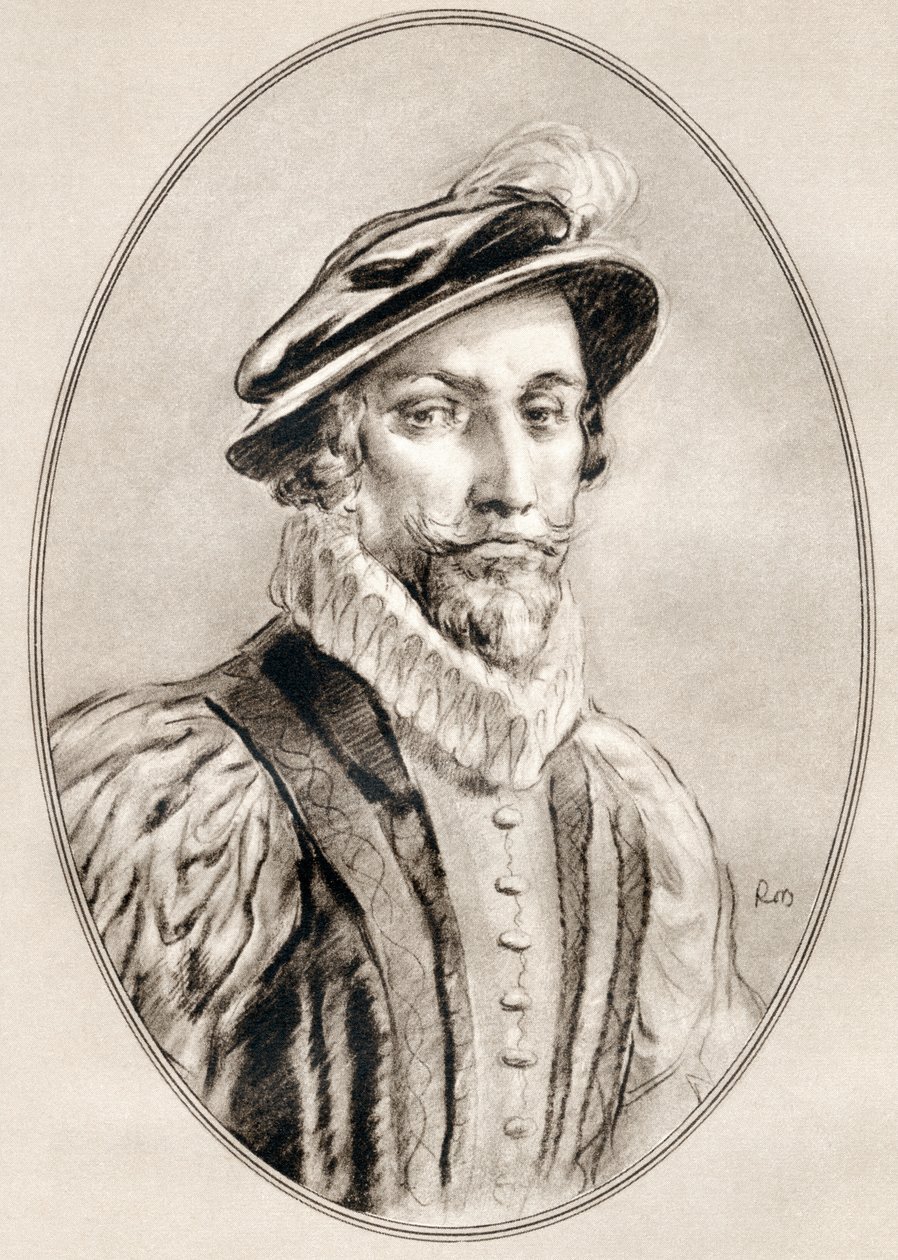 Sir Walter Raleigh, uit Levensbiografieën van beroemde mannen door Ross Gordon