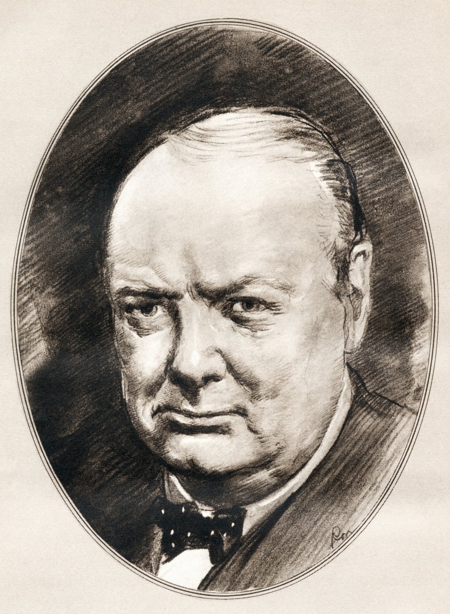 Sir Winston Leonard Spencer-Churchill, uit Levensbiografieën van beroemde mannen door Ross Gordon