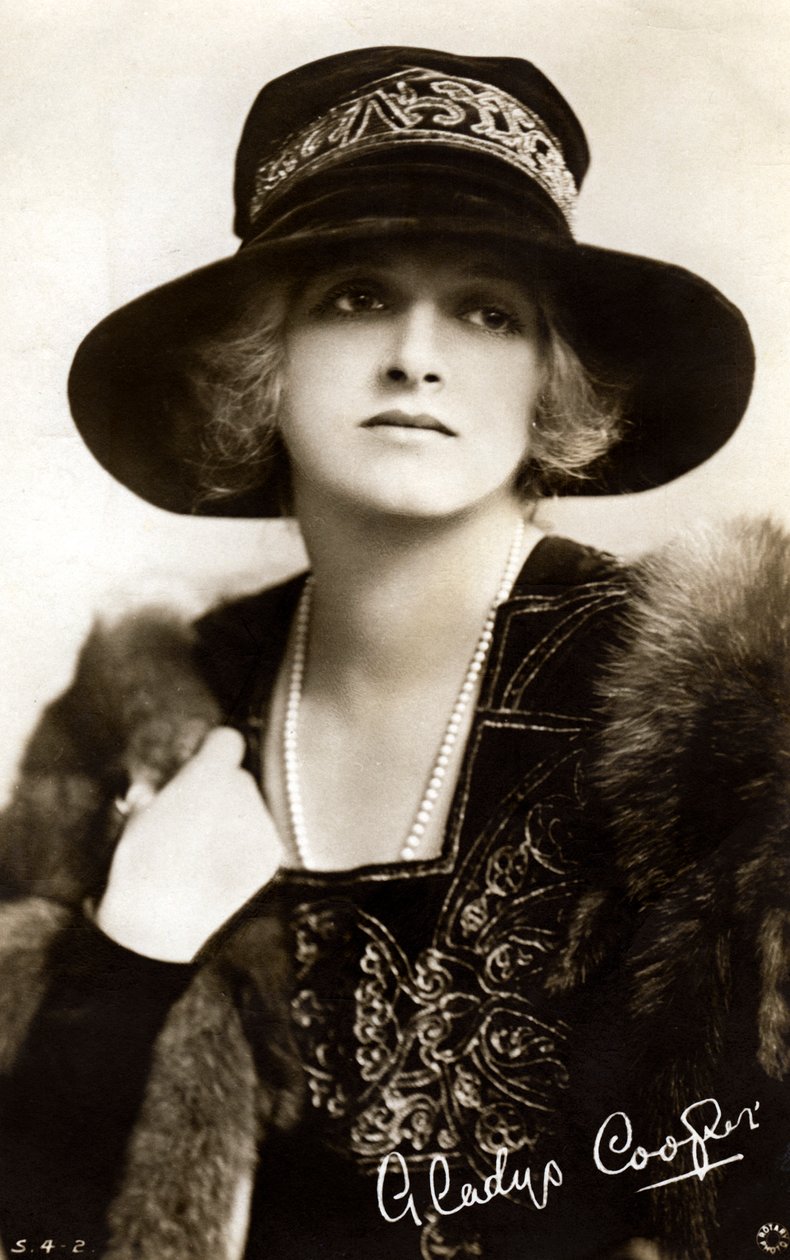Gladys Cooper 1888-1971, Engelse actrice, begin 20e eeuw door Rotary Photo