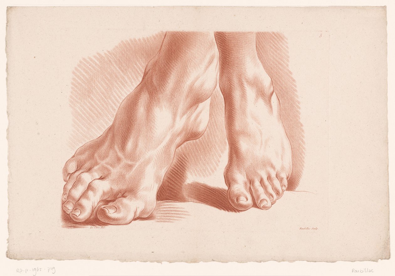 Twee voeten door Louis François Roubillac