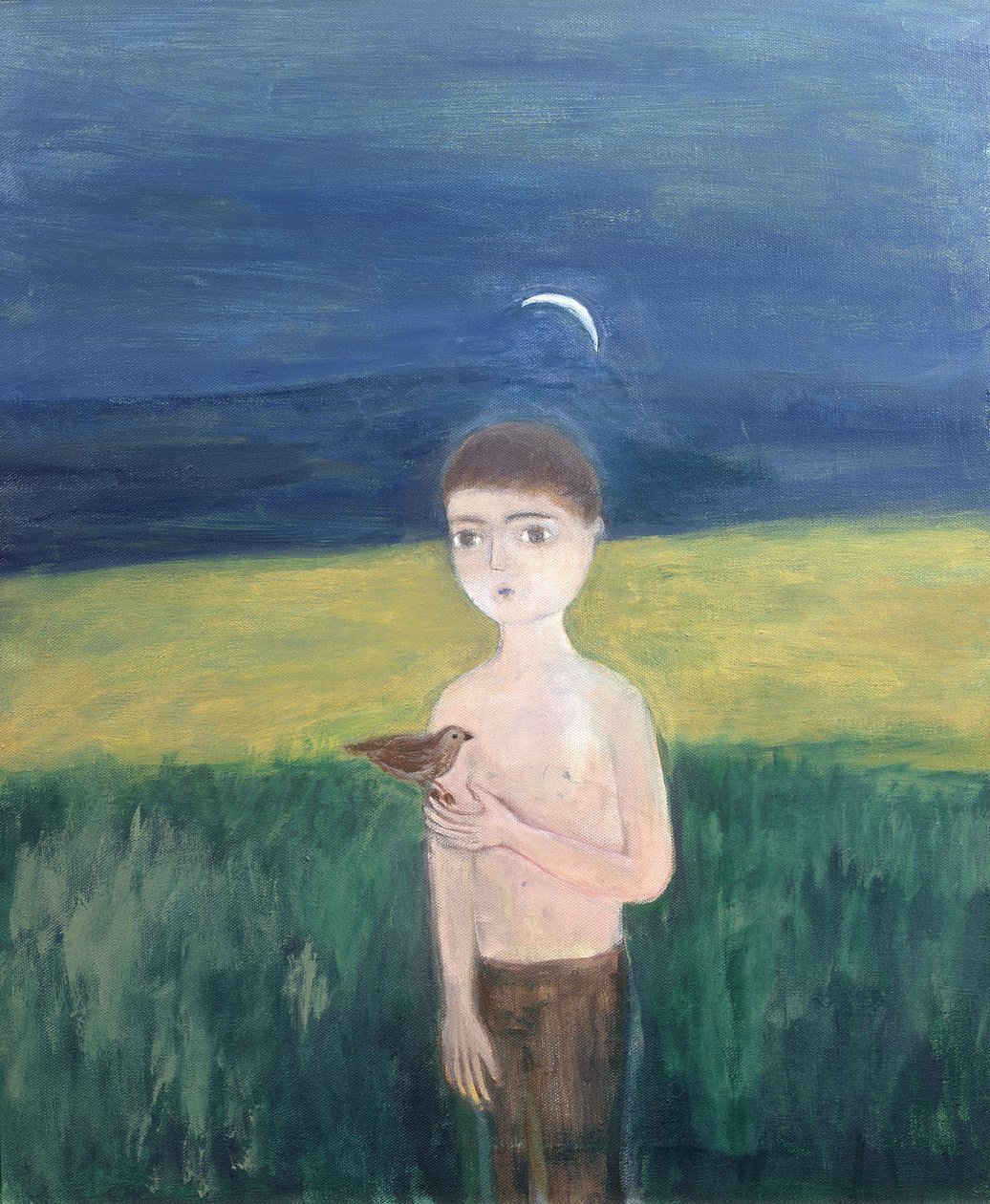 Jongen met Vogel, 2002 door Roya Salari