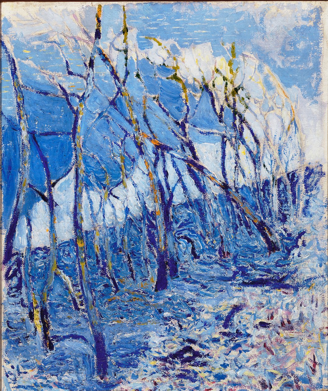 Landschap of Kastanjebos, ca. 1918-21 door Rubaldo Merello
