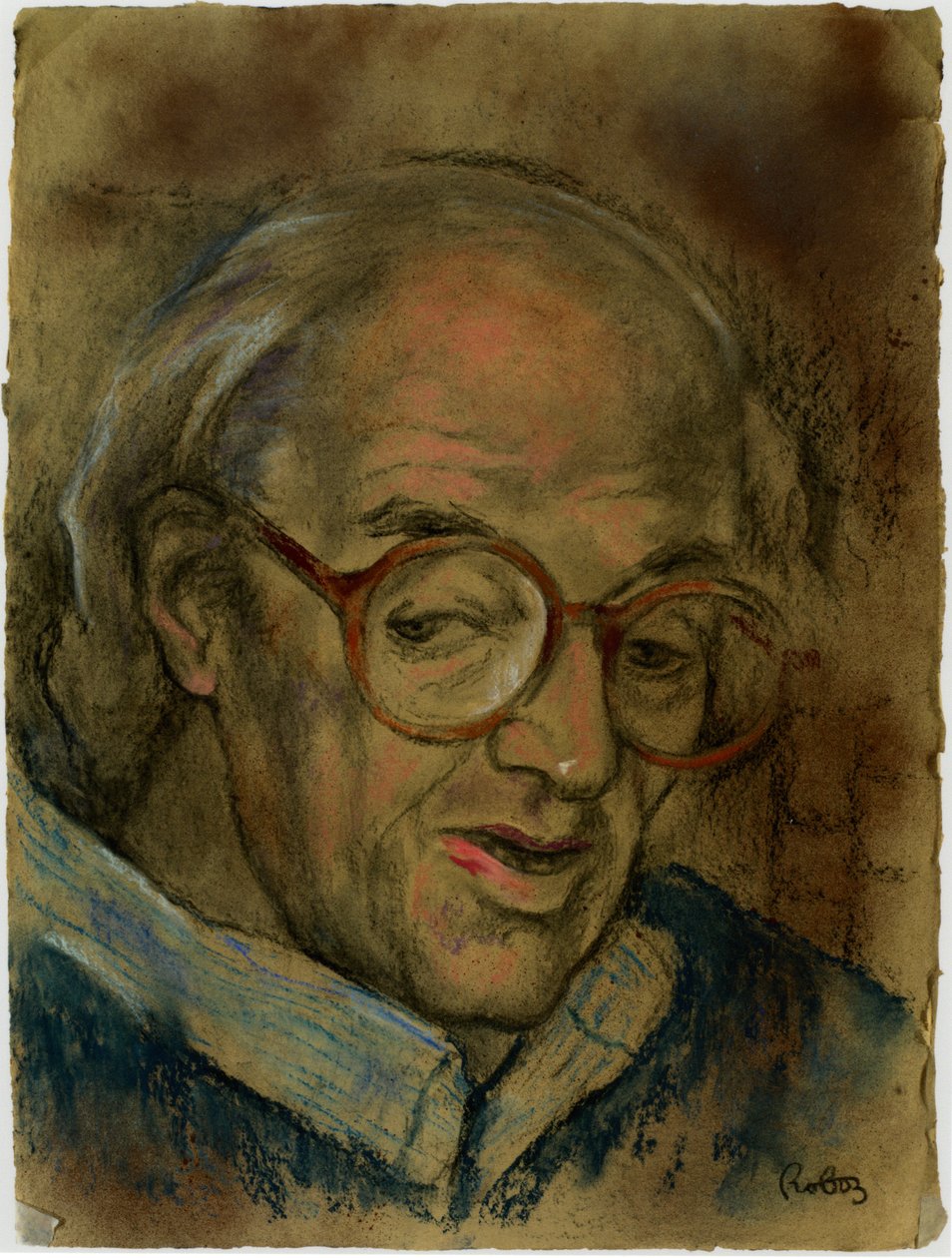 Portret van Sir John Mortimer door Zsuzsi Roboz door Rudolf Eichstaedt