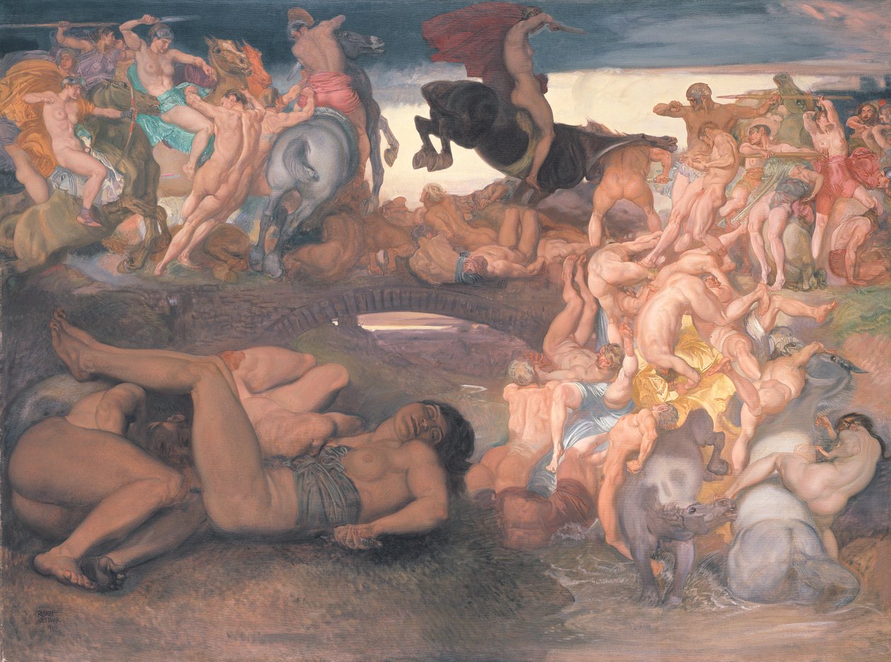 Amazones die Vechten, ca. 1913 door Rudolf Jettmar
