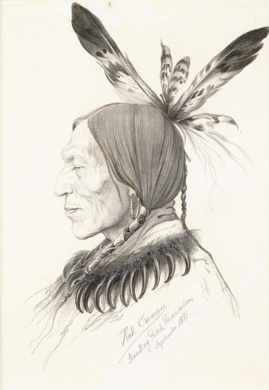Heu-Topa, Vier Hoorns of Jagoo, De Verhalenverteller, Hoofd van de Hunkpapa Sioux door Rudolf Cronau