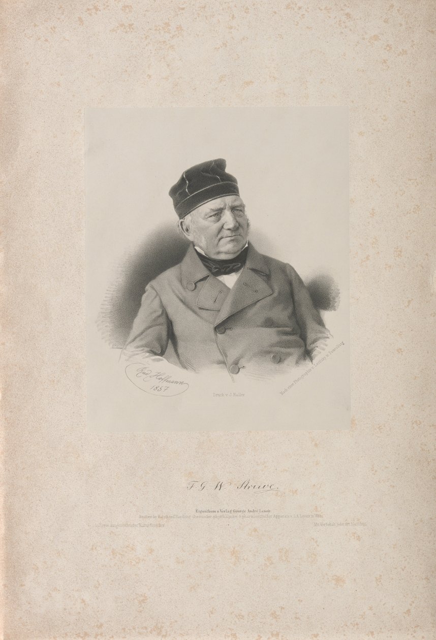 Friedrich Georg Wilhelm Vasily Yakovlevich von Struve 1793-1864, 1857 door Rudolf Hoffmann