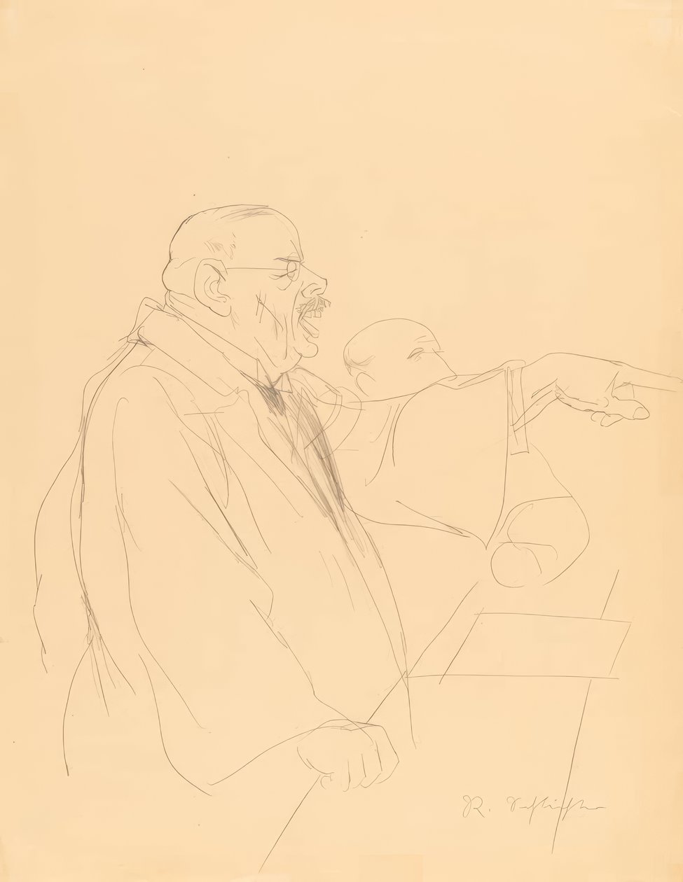 München In de rechtszaal door Rudolf Schlichter