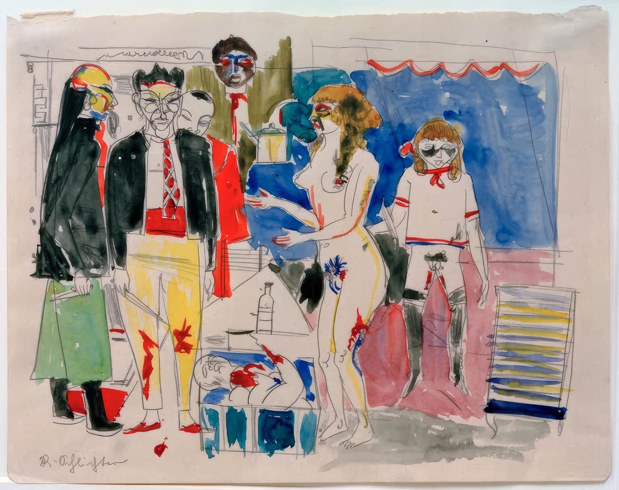 Sadistische scène door Rudolf Schlichter