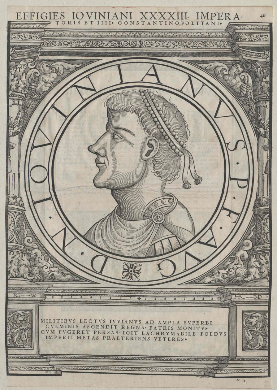 Romeinse keizer Flavius Jovianus door Rudolph Wyssenbach