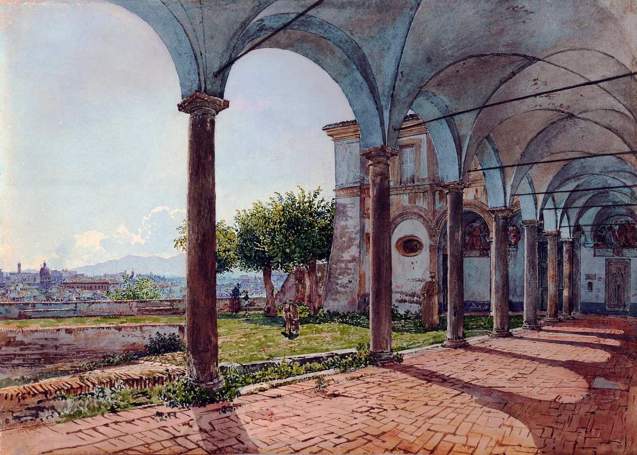 Uitzicht op Rome vanuit de kerk Sant
