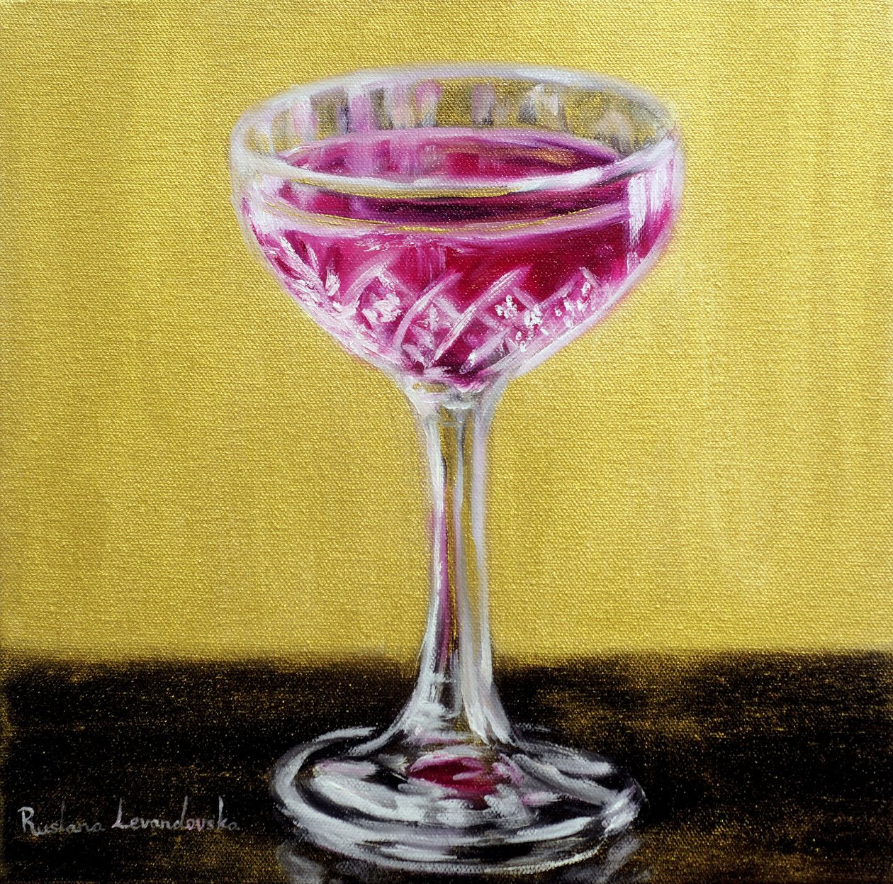 Een damestoast, 2025 (olieverf op doek) door Ruslana Levandovska