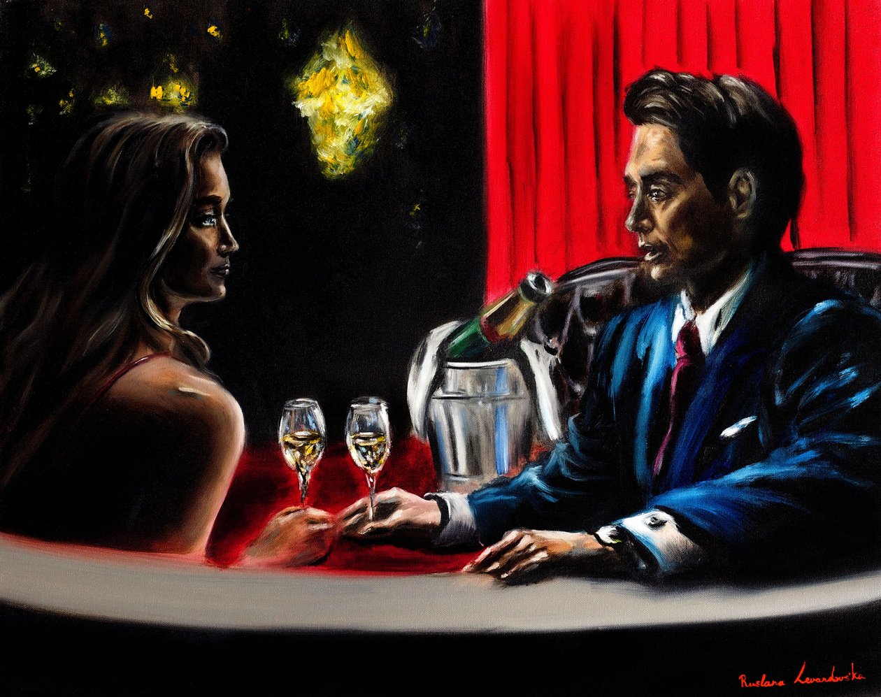 Samen Avond, 2024 (olieverf op doek) door Ruslana Levandovska