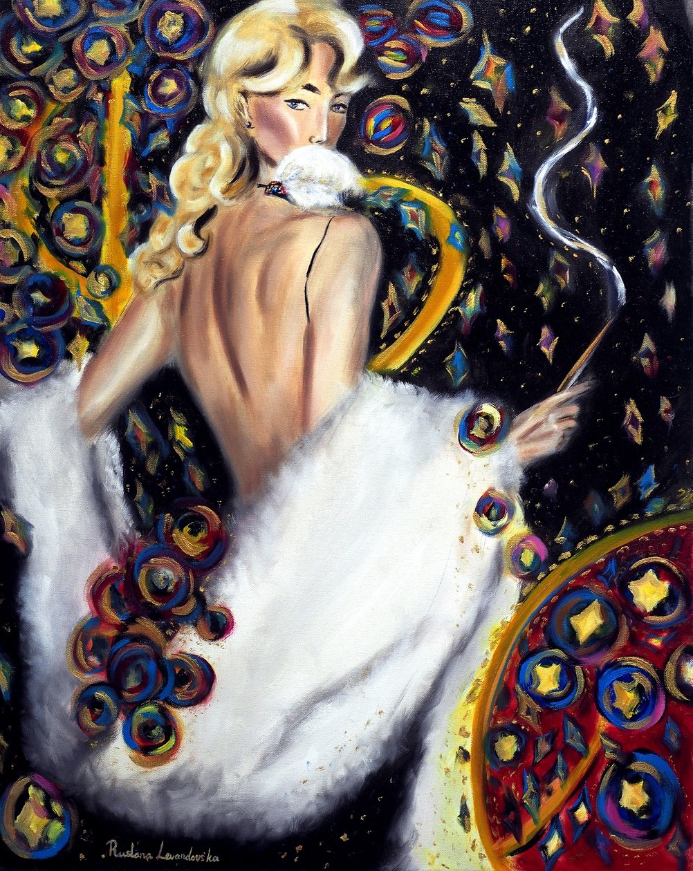Nachtster, 2025 (olieverf op doek) door Ruslana Levandovska