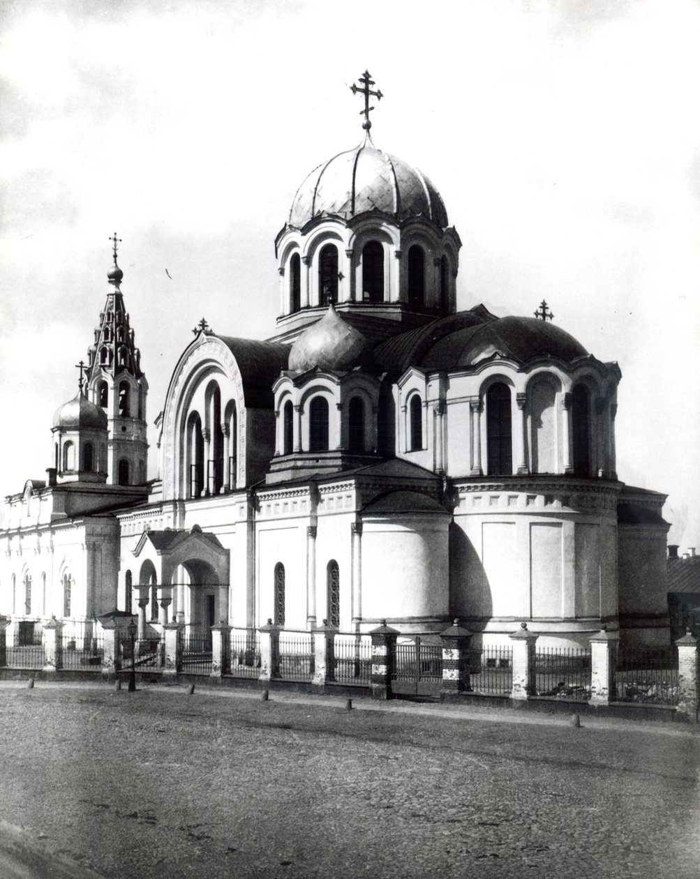 Kerk van de Moeder Gods van Kazan, Moskou, 1881 door Russian Photographer