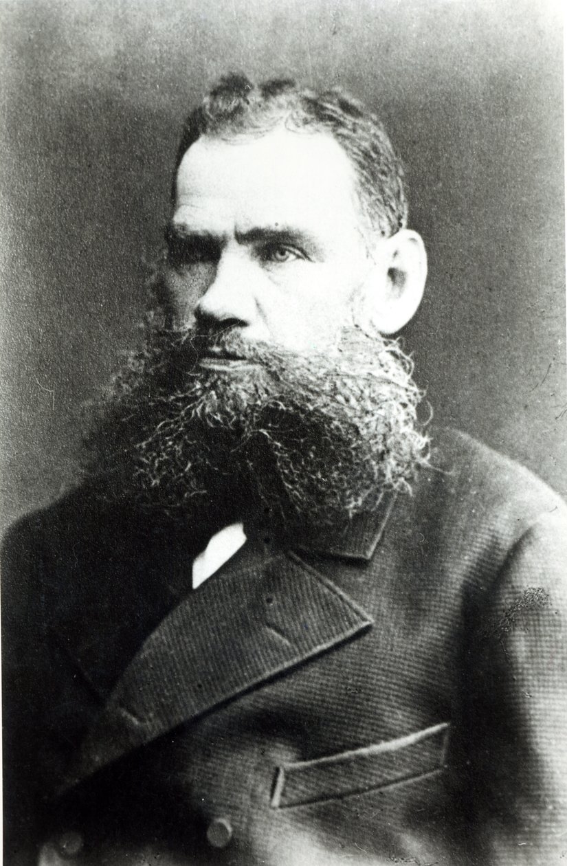 Portret van Lev Nikolaevich Tolstoy door Russian Photographer