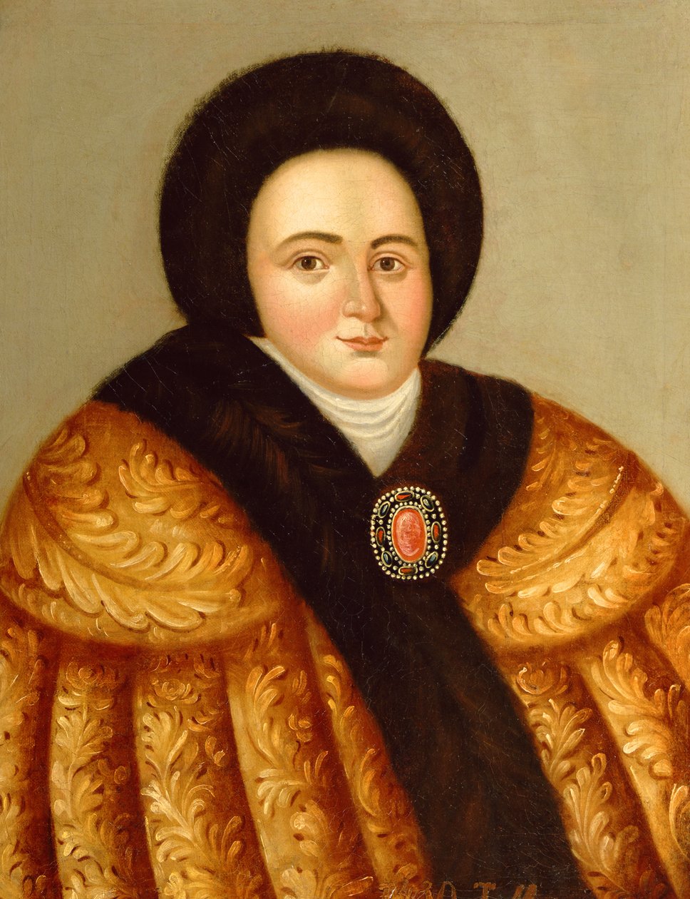 Portret van Tsarina Evdokiya Lopukhina door Russian School