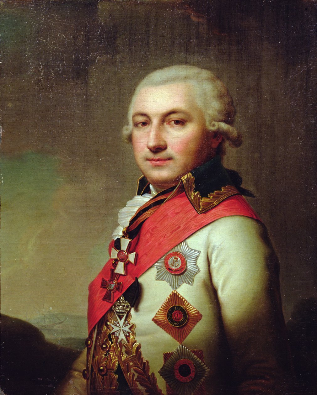 Portret van admiraal Jose (Osip) de Ribas, na 1796 door Russian School