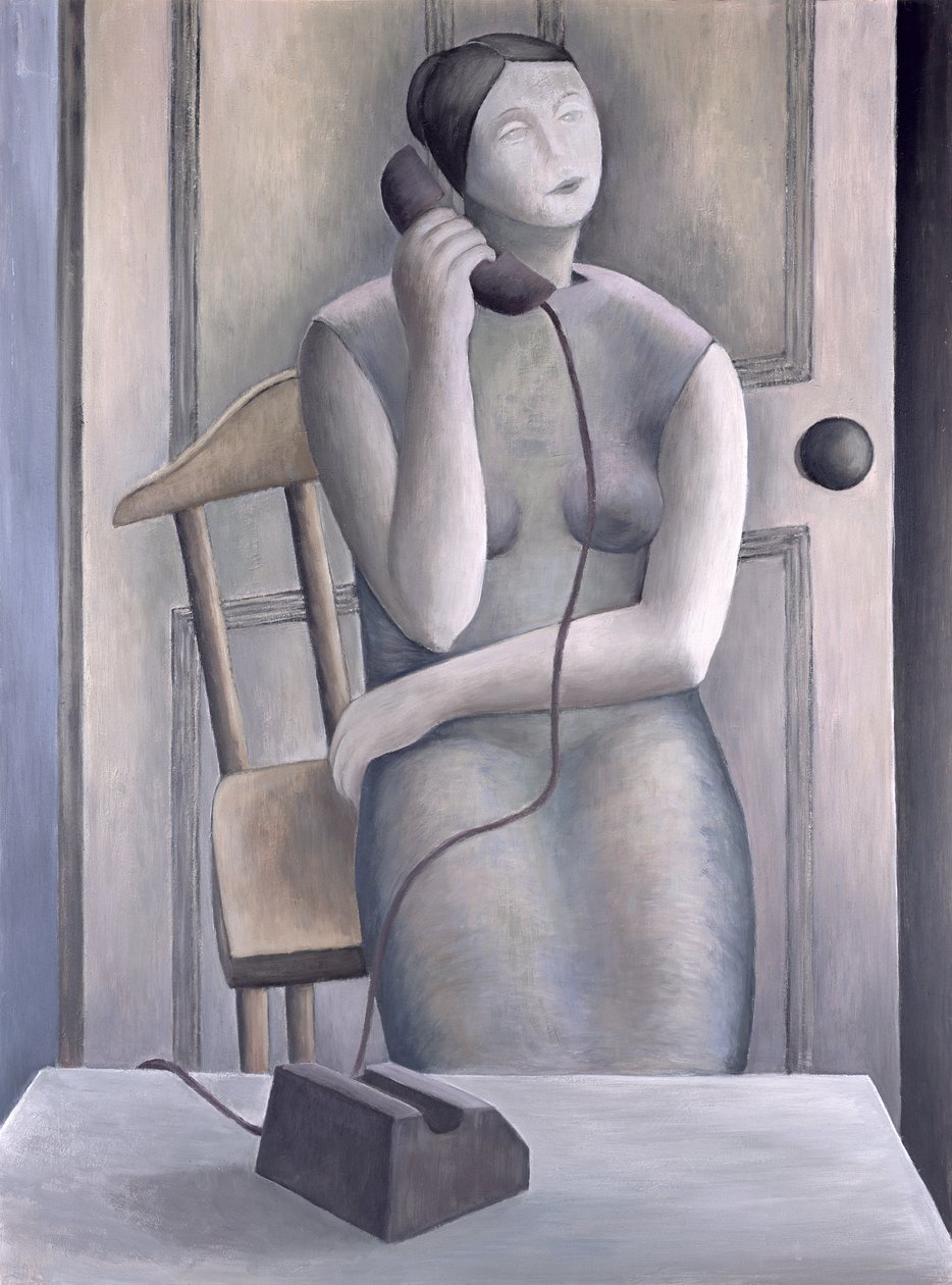 Vrouw aan de telefoon, 1995 door Ruth Addinall