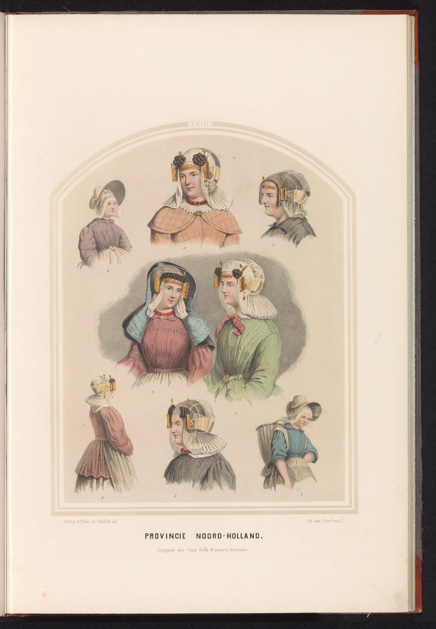 Klederdracht van Noord-Holland, 1857 door Ruurt de Vries