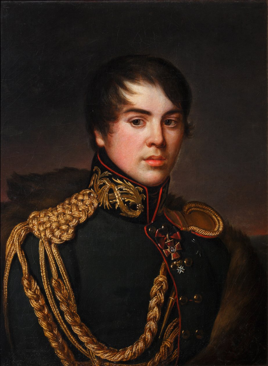 Portret van Graaf Vladimir Stepanovich Apraksin 1796-1833, ca. 1812 door S.S. Svintsov
