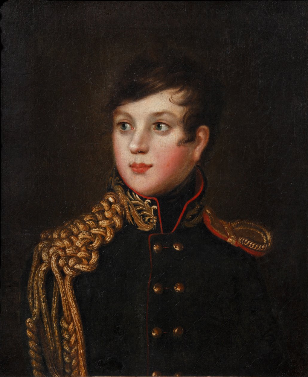 Portret van Prins Alexander Pavlovich Stroganov 1795-1814, ca. 1812 door S.S. Svintsov