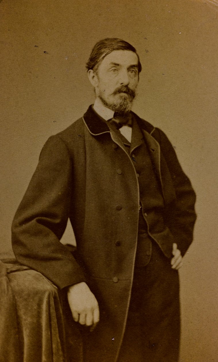 Portret van Auguste Paul Charles Anastasi, Franse schilder; visitekaartje (zw/w foto) door S. Berthaud
